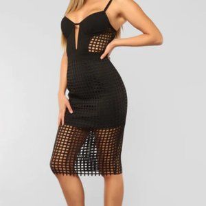 Fashion Nova Amber Cutout Midi Dress